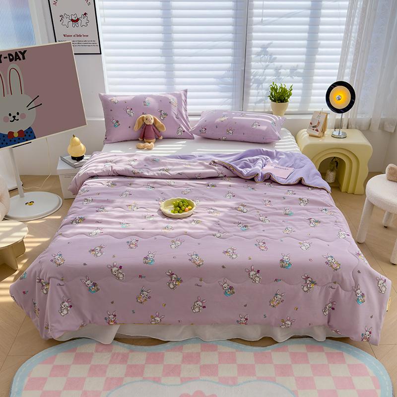 Cartoon Summer Thin Quilt, Wypełniacz z włókna sojowego, Lekki wygodny koc do domu, sypialnia, Pościel, Możliwość prania w pralce