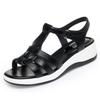 2025 Summer Wedge Sandals for Women -Breathable Hollow-out Soft Leather Shoes Non-Slip Platform Sandals for Moms Size 35-40