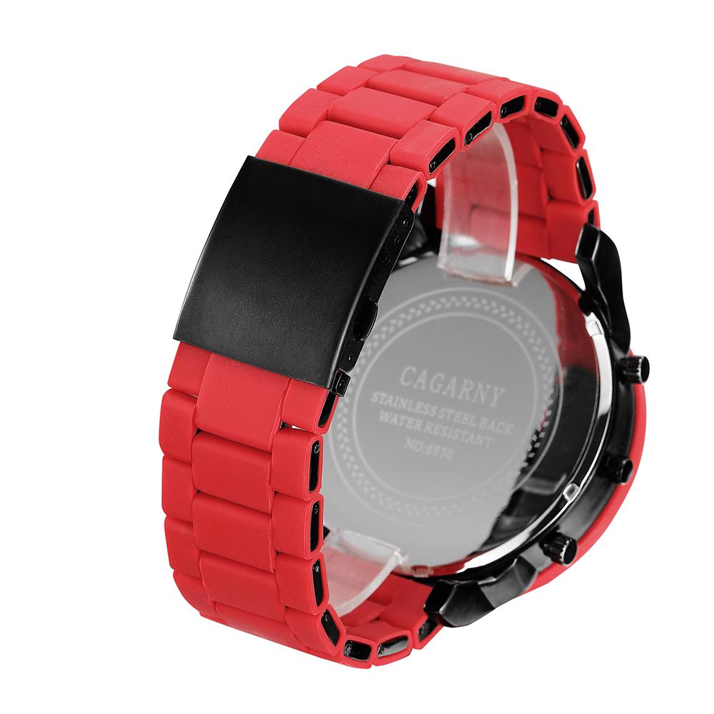Cagarny 6830 Quartz Man Watch Unique Fashion Sport Casual Brand Clock Japanese  Movement Stainless Steel Strap