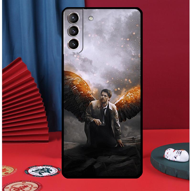 Angel Castiel Supernatural Phone Case For Samsung Galaxy S25 Ultra S9 S10 S20 S21 FE S22 S23 Plus S24 Ultra Back Cover