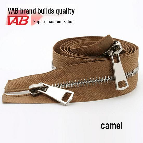 No. 5 Double Open End Metal Zipper for Down Jackets with Plastic Teeth and Sun Protection