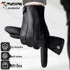 Woodpecker Men's Winter Genuine Leather Touchscreen Gloves