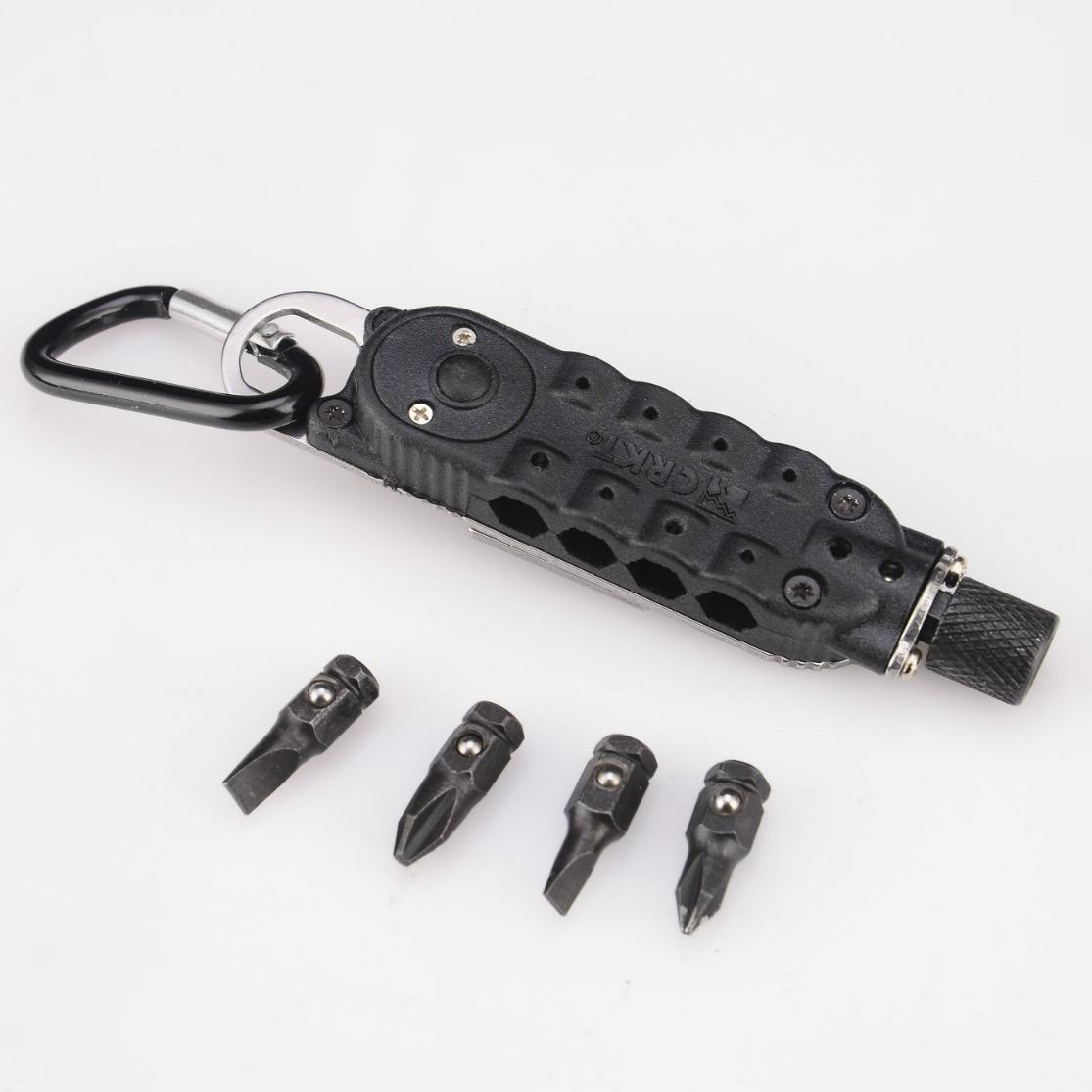 Multi Functional Screwdriver Multifunctional Mini Screwdriver Outdoor EDC Keychain Shape Screwdrivers Portable Steel Repair Tool