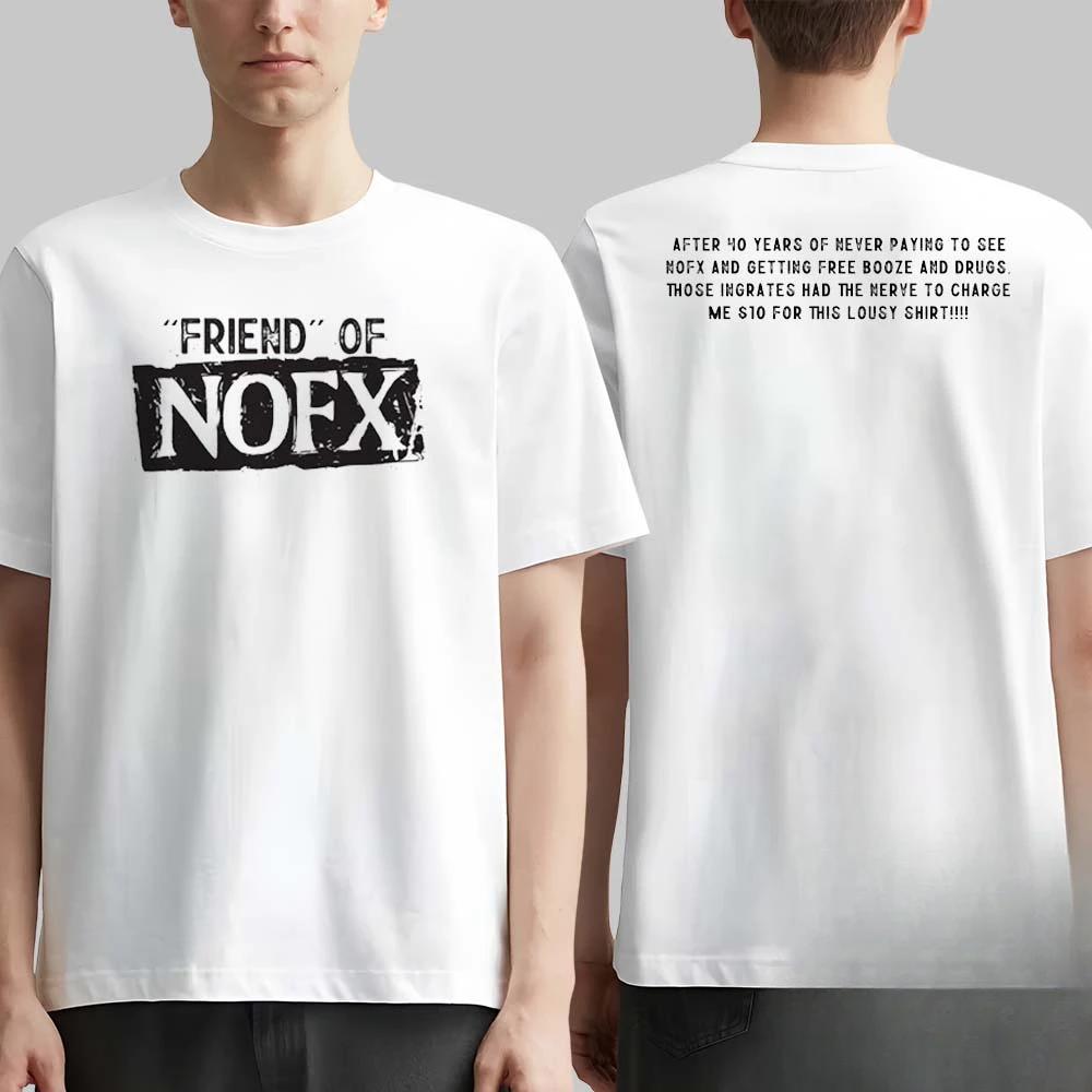 Men Women Fans Essentials Short Sleeve Tops Fashion Brand Summer Casual Daily Tee NOFX Rock Band Graphic Cotton Tshirt Unisex