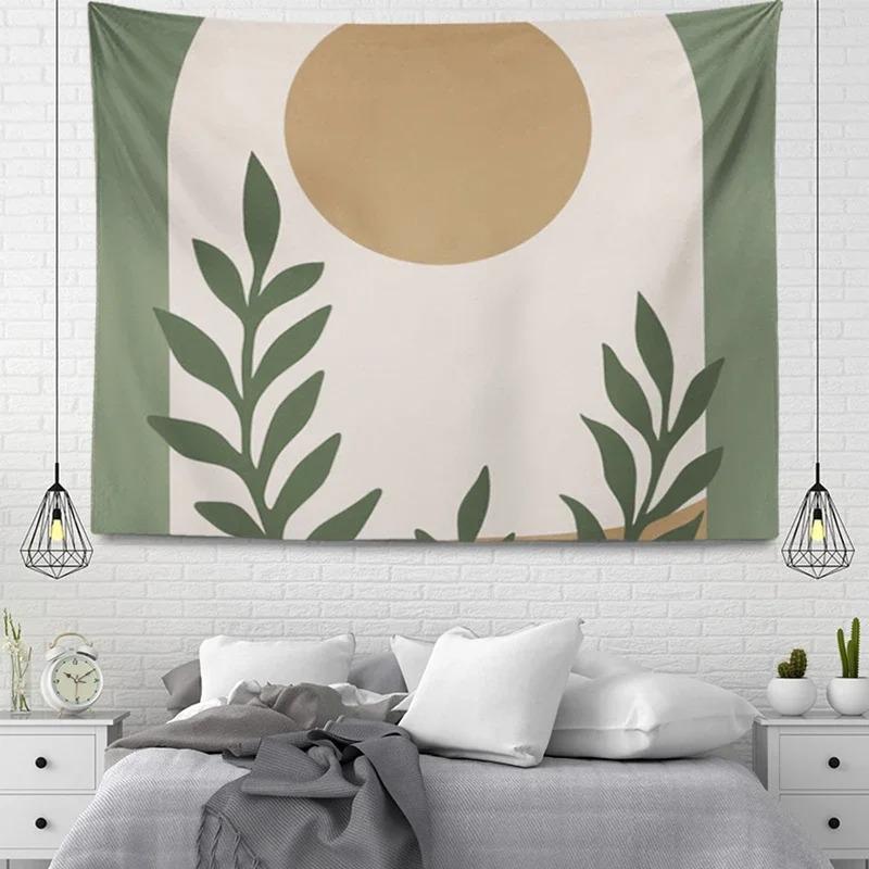 Simple Plant Green Leaf Wall Decor Tapestry Home Living Room Tapestry