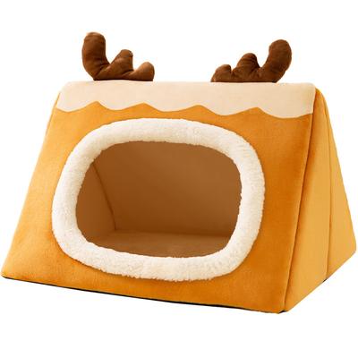 Dog Pet House Dog Bed For Dogs Cats Small Animals Sleeping Bed Indoor Soft Cozy Dog Cave Bed Foldable Removable Warm Cats Kennel