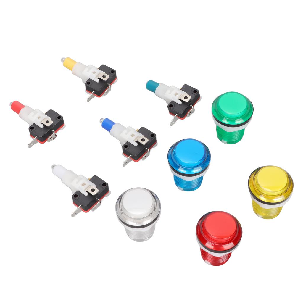 32mm Arcade Game Push Button 5 Colors LED Light Self Reset DIY Arcade Machine Button Switch for