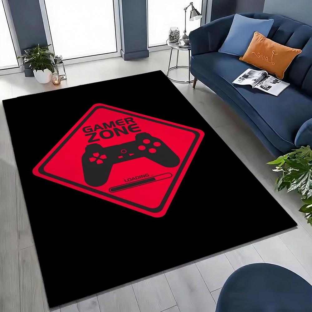 Gamepad Splash Art Indoor Rug Nonslip Durable Carpet For Boys Bedroom Gaming Room Home Decor Memorial Gift