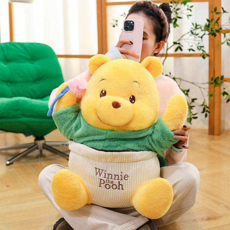 Winnie The Pooh Cactus Plush Keychain With Short Plush Material For Kids And Collectors