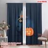 2pcs,2D Plane Printing Contemporary Curtains Halloween Pumpkin (3) Polyester Easy Install (without Rod) Versatile All Perfect