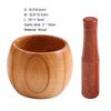 1 Set Garlic Mortar Eco-friendly High Durability Wood Manual Garlic Press Crusher Mortar Set for Home