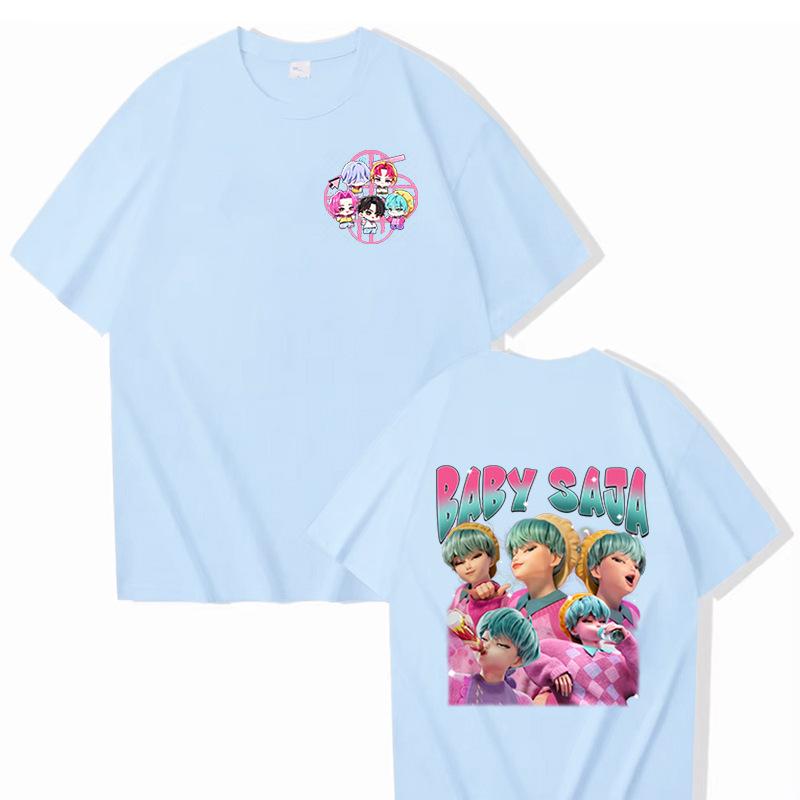 16 Colors Hot Sale New Movie KPop Demon Hunters Saja Boys Derpy Tiger Rumi Mira Zoey Graphic T-shirt Men Women Casual T Shirts