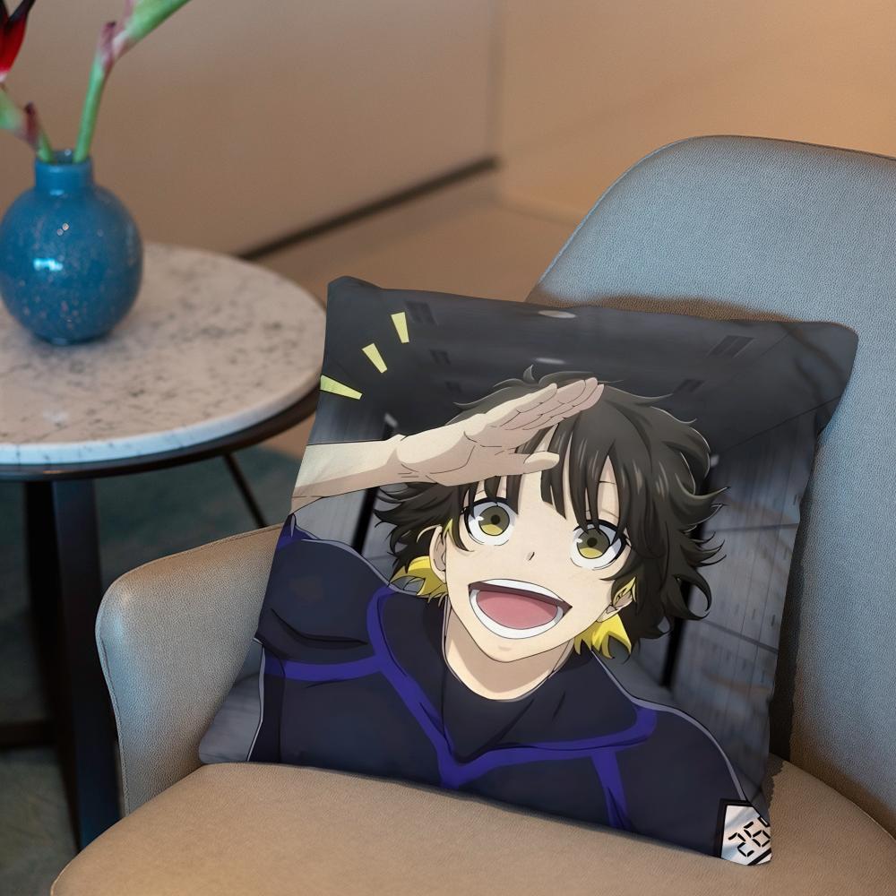 Blue Lock Anime Cushion Cover 2-in-1 Reversible Plush Pillow Cover | Car/Sofa/Bed | Perfect Gift