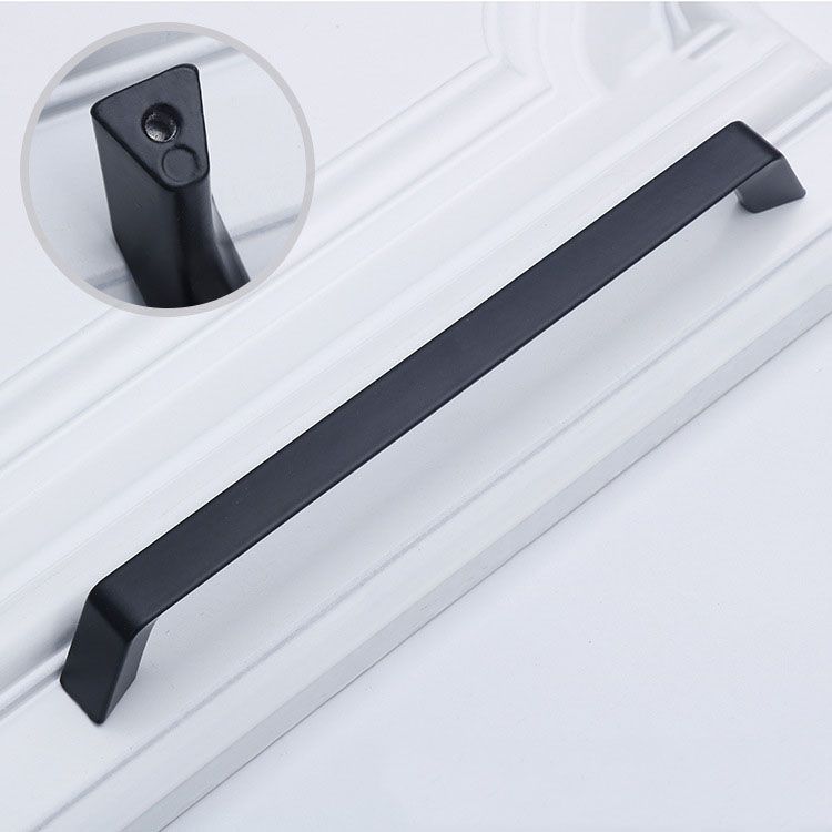 Modern Minimalist American Black Cabinet Door Furniture Hardware Handle Aluminum Drawer Cabinet Wardrobe Cupboard Handle Pull