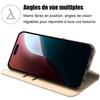 Coque pour iPhone 16 Plus, Anti-Rayures Porte-Carte Protection 360 Degré Cuir PU Doré