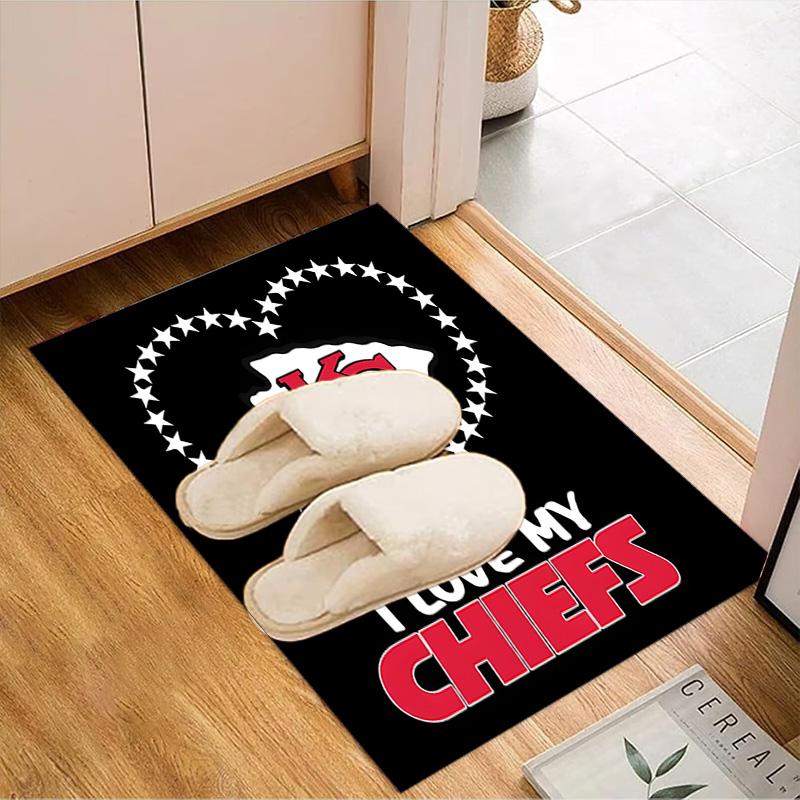 Kansas City Chiefs Pattern Rug Game Carpet, Floor Mat for Bedroom Living Room Entryway Rug, Home Decor Idea Gift for Christmas birthday