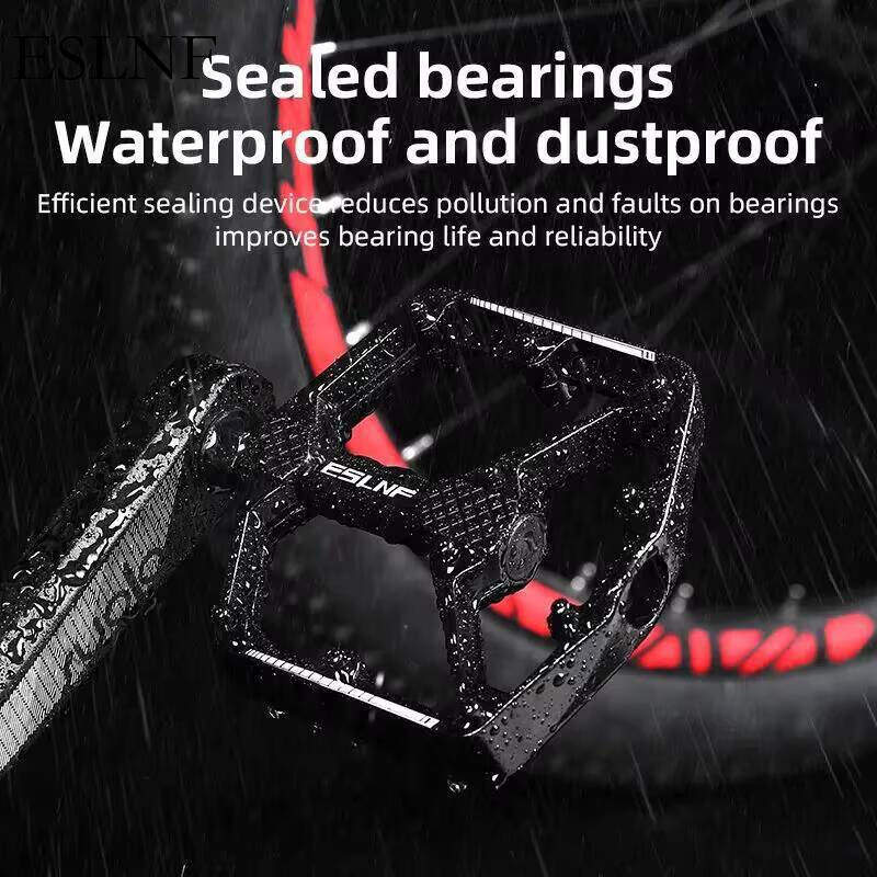 ESLNF Bicycle Pedal Aluminum Alloy Cycling Accessories Ultra Light Widened Anti-Slip Bearing MTB Road Bike DU Pedals 6