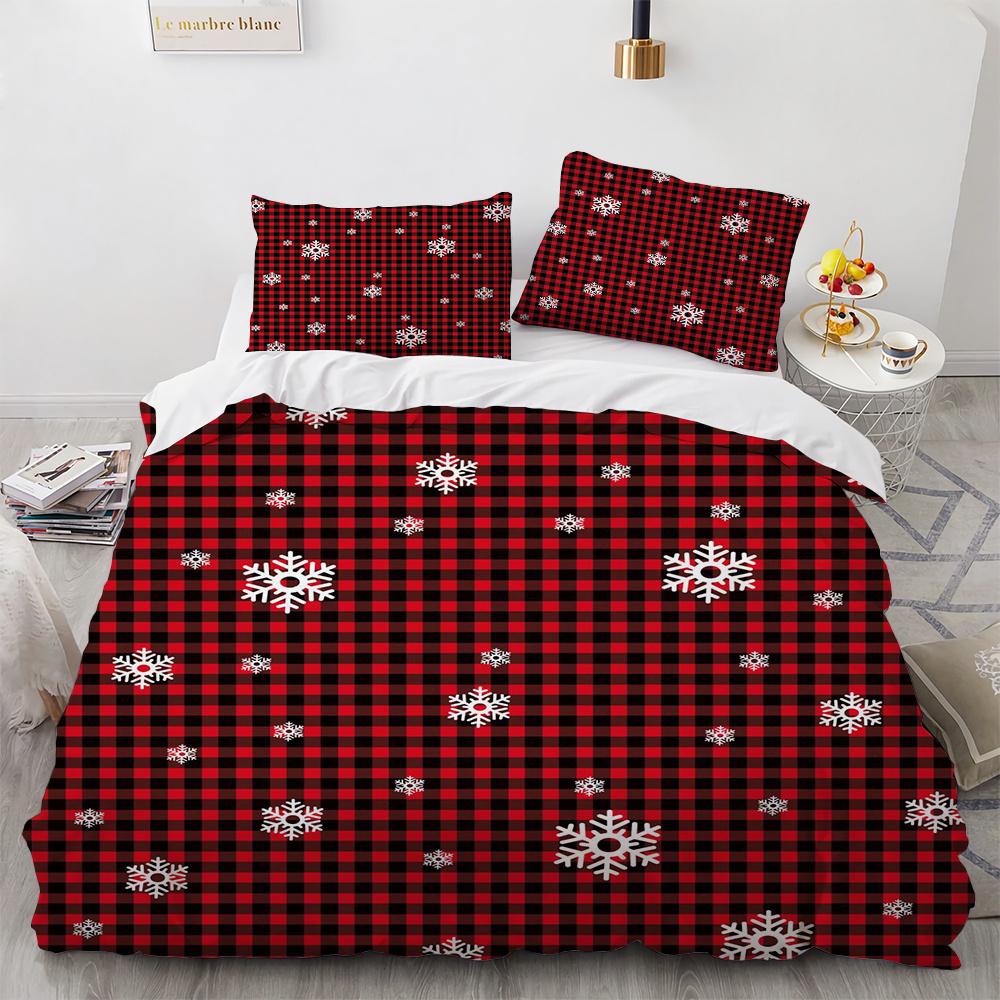 Plaid Duvet Cover Queen Bedding Set for Boys Girls Kids Women Men Modern Geometric Colourful Grid Plaid Polyester Comforter Set