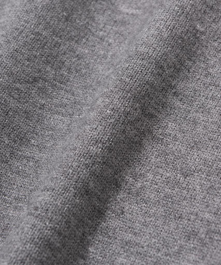 KNITTED Viscose Washable Half Zip Knit Grey