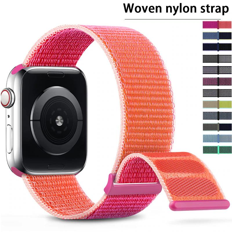 

Нейлоновый ремешок-петля для Apple Watch Ultra Band 49 мм, 44 мм, 40 мм, 45 мм, 41 мм, 42, 38 мм, спортивный браслет-браслет iWatch Series 7, 8, 3, 6 Se