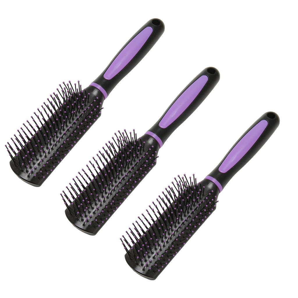3PCS 9 Row Styling Brush Scalp Massage Vent Hair Brush for Detangling Shaping and Defining Curls