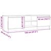 TV Cabinet with LED Lights Black Oak Effect 120 x 30 x 36 cm