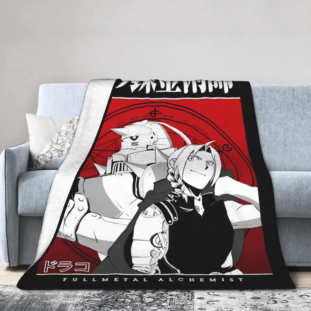 Fullmetal Alchemist Blanket Cover Flannel Anime Manga Warm Throw Blankets for Bedding Couch Bed Rug