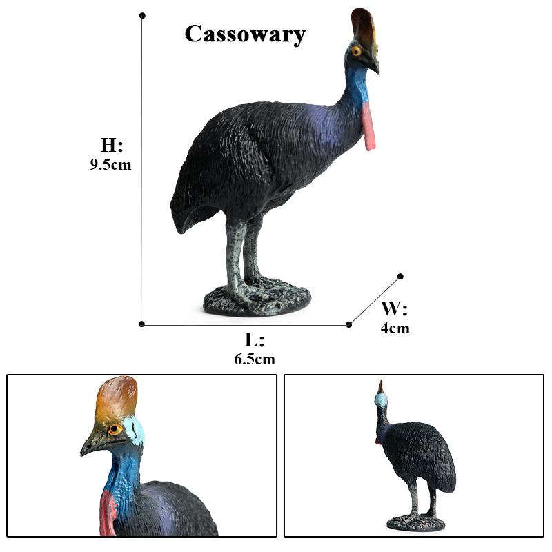 Oenux Classic Australian Wild Animals Kangaroos Koala Platypus Tasmanian Devil Echidna  Cassowary Model Figurine Toy Kid Gift