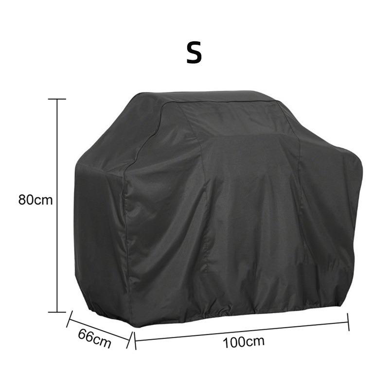 Black Waterproof BBQ Cover Outdoor Barbecue Protection Heavy Duty Anti Dust Rain Barbeque Gas Grill Protective Cover SKFJ001