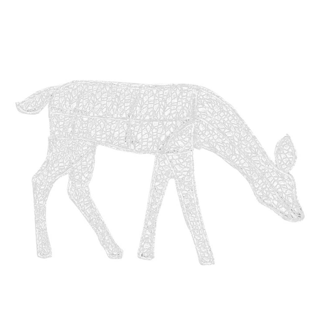 Light Up Reindeers Outdoor Christmas Decorations Battery Powered Warm LED Lights Deer Decor for Garden Yard Lawn Gift