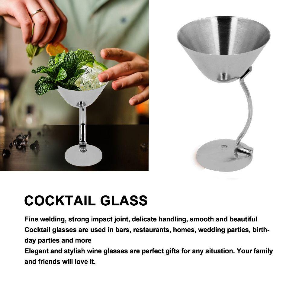 150ml Stainless Steel Martini Glass Stainless Steel Insulated Metal Wine Glass Dishwasher Safe Cool Touch