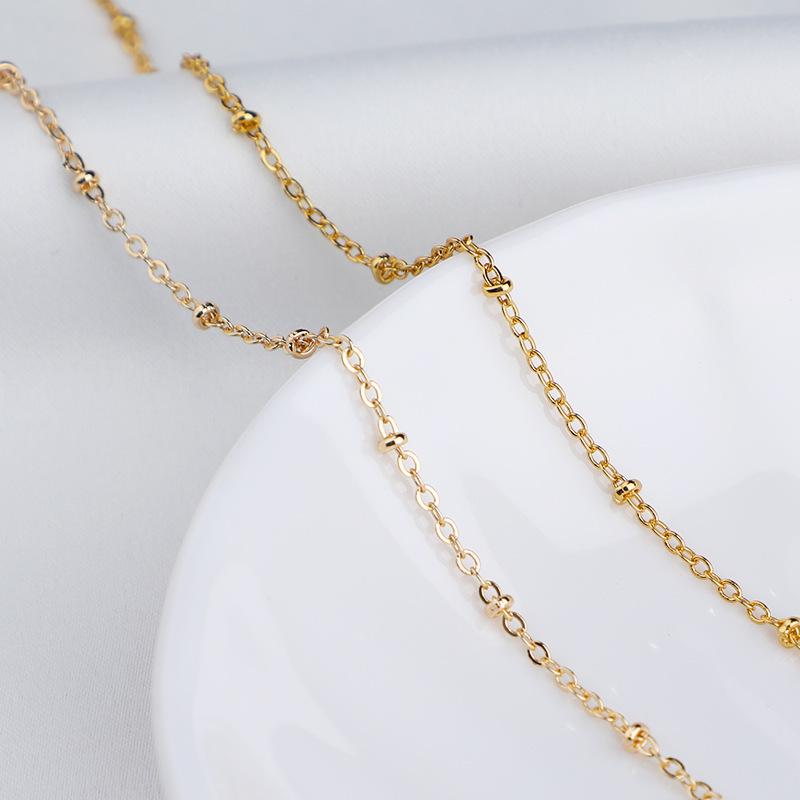 Color-Preserving 14K Gold-Filled Clip-On Chain Extension Necklace/Bracelet DIY Tassel.