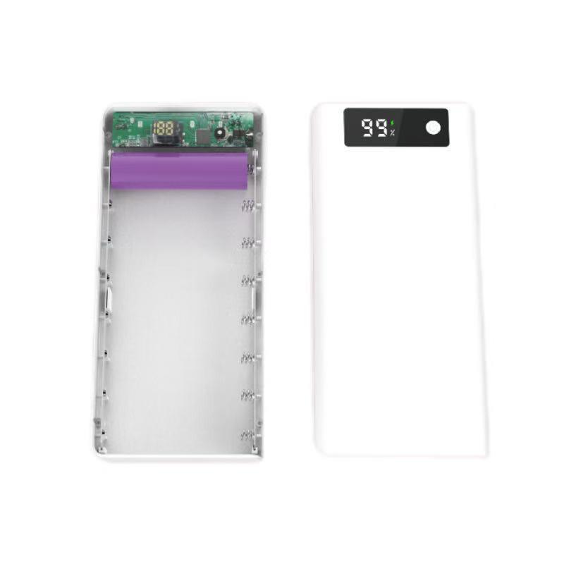 8-Section Detachable DIY Power Bank Kit with Super Fast Charging & Digital Display (18650 Solderless)