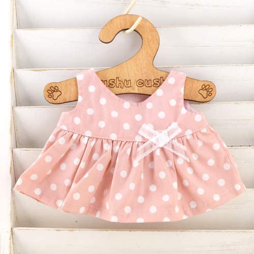Cushu Cush Puppet-Sized Duffy and ShellieMay Plush Toy Dress-Up Costume, Pink Polka Dot Dress (Single Item) 292PT