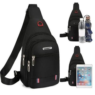 Mochila pequeña de lona unisex para deportes de ocio, bandolera de hombro de tela Oxford, bolsa de pecho