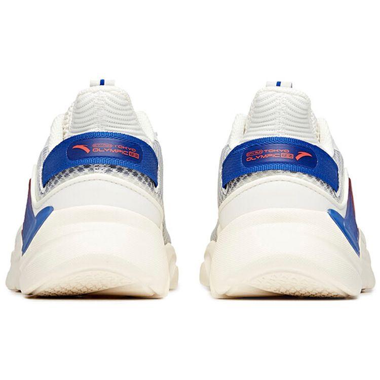 Anta Shock Absorbing Non-Slip Durable Low-Top Running Shoes Men Sneakers White Blue Orange 112035565-4