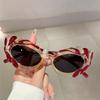 Neue Katzenaugen-Sonnenbrille mit kleinem Rahmen, vielseitig, avantgardistisch, UV-beständig, unregelmäßige Dekorbrille