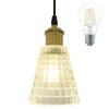 Pendant Scandinavian Retro with LED E26 for Ceiling Hanging Checkered Ceiling LED Interior Lighting Glass Dining Living Dining Cafe Ceiling Warm White