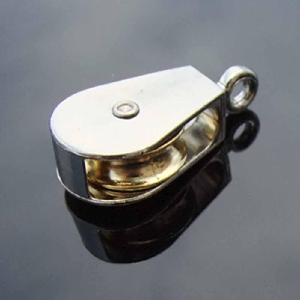 36/52/75mm Sheave Zinc Alloy Fixed Pulley Crown Block Mini Single Pulley for DIY
