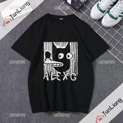 Alex G Funny Print T-shirt Fashion Style Gothic Casual Top Loose Short Sleeve Crew-neck Shirt