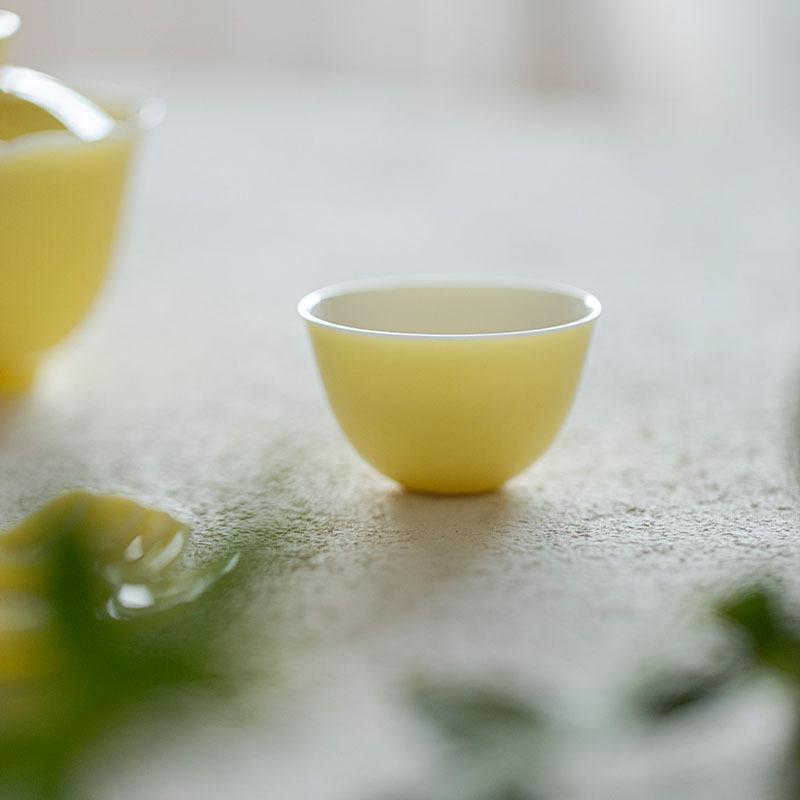 Chinesischer Stil Eierschalenförmige Teetasse Kung Fu Tee Familientreffen Teetasse Haushalt Einfach und Exquisit Wasserbecher