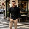 Men's Retro Casual Long Sleeve T-Shirt Loose Fit
