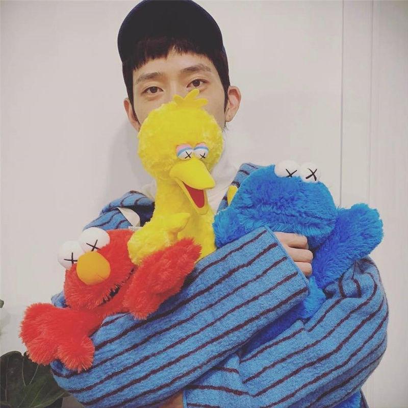 40-45Cm 5Piece Set Sesame Street Doll Plush Toy Birthday Gift Doll Cartoon