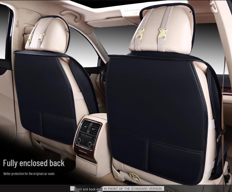 Univerzální celoroční potah na autosedačku z ledového hedvábí a kůže pro pětimístná vozidla