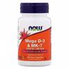 Now Foods - MEGA vitamin D-3 & MK-7, 5000 IU/180 mcg