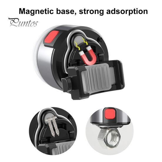 Venkovní čelovka magnetické pracovní světlo 60stupňově nastavitelná dobíjecí vodotěsná lampa s klipem na klobouk LED světlo na kolo