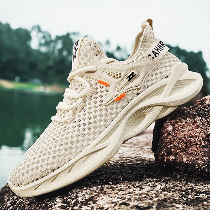 2025 summer new creek shoes wading shoes quick-drying large mesh hollow breathable mesh shoes men's comfortable sports shoes
