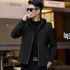 Light luxury men's hooded jacket spring and autumn new business casual jacket middle-aged dad wear thin men's top