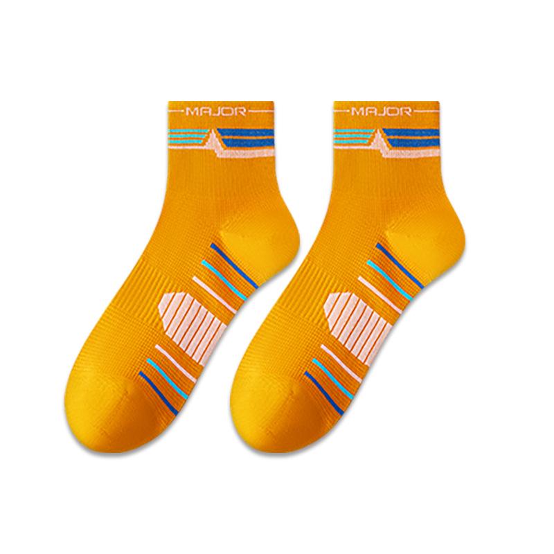 Men's Breathable Odor-Resistant Mid-Calf Cotton Socks - Versatile Casual Sports Wear for Spring and Summer