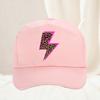 Cheetah and Neon Lightning Pattern Baseball Cap Hip Hop Women Unisexs Adjustable Adult outdoor travel hiking sunscreen hat